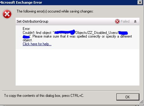 IT Fixes: “Couldn’t find object” "FQDN/Users/ExEmployee" Please make ...
