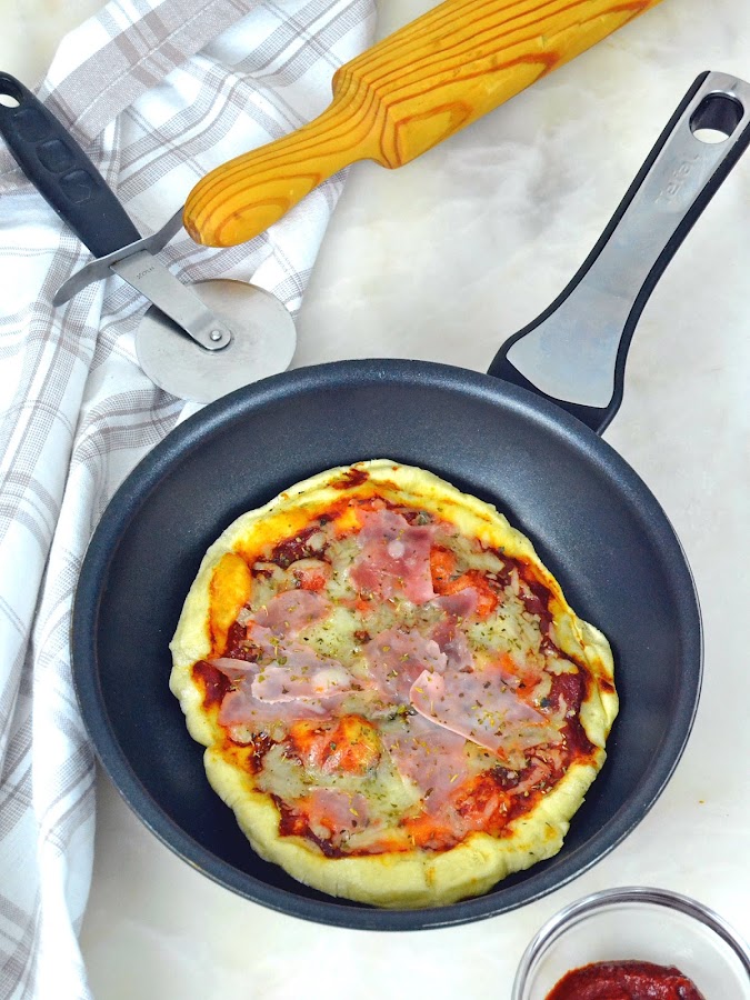 Pizza sin horno ¡En sartén!