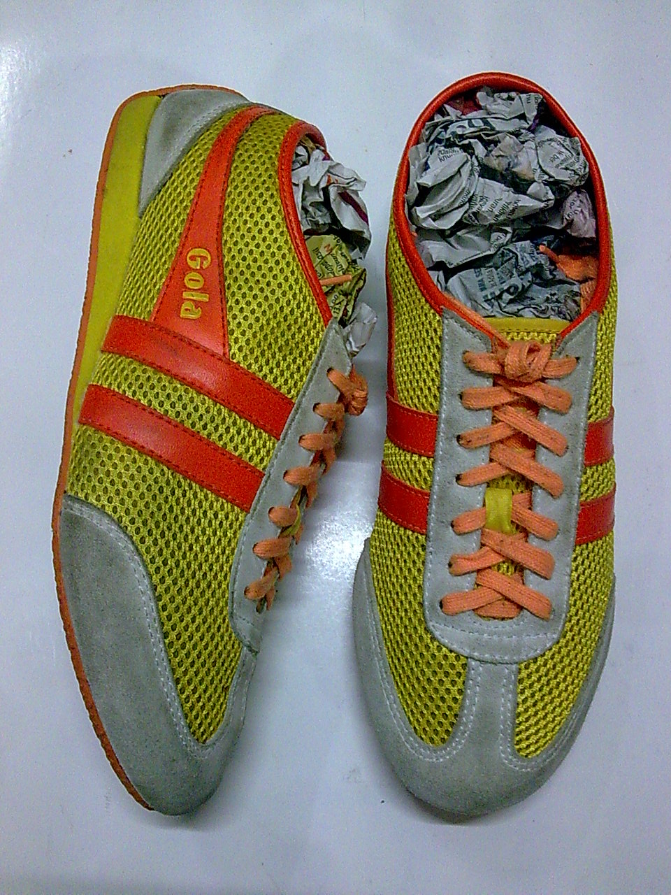 gola yellow trainers