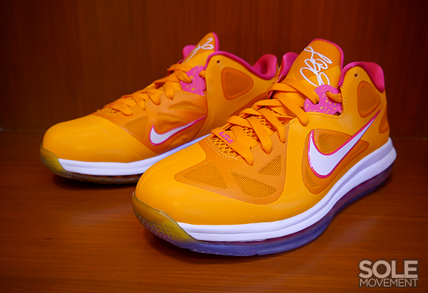 Official Nike Zoom Lebron 9 Low 510811 800 Vivid Orange Cherry