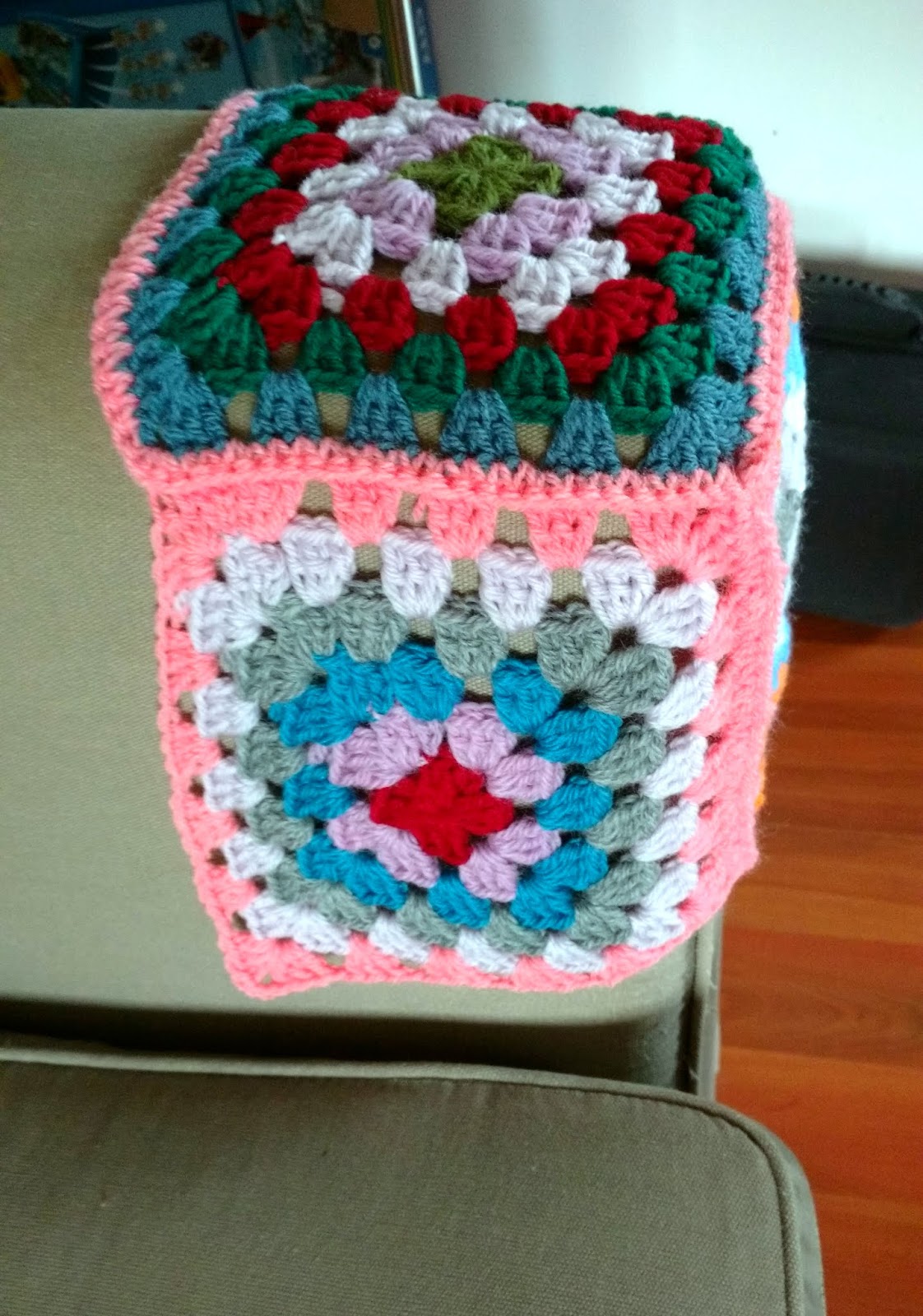 Crochet armrest cover