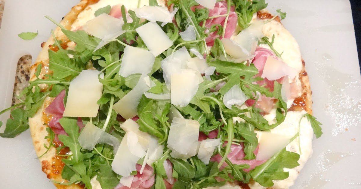 Simply Scratch Fig Jam Prosciutto Pizza with Parmesan and Arugula