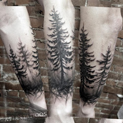 tattoo tree tattoos trees silhouette forest sleeve treeline line ankle woods