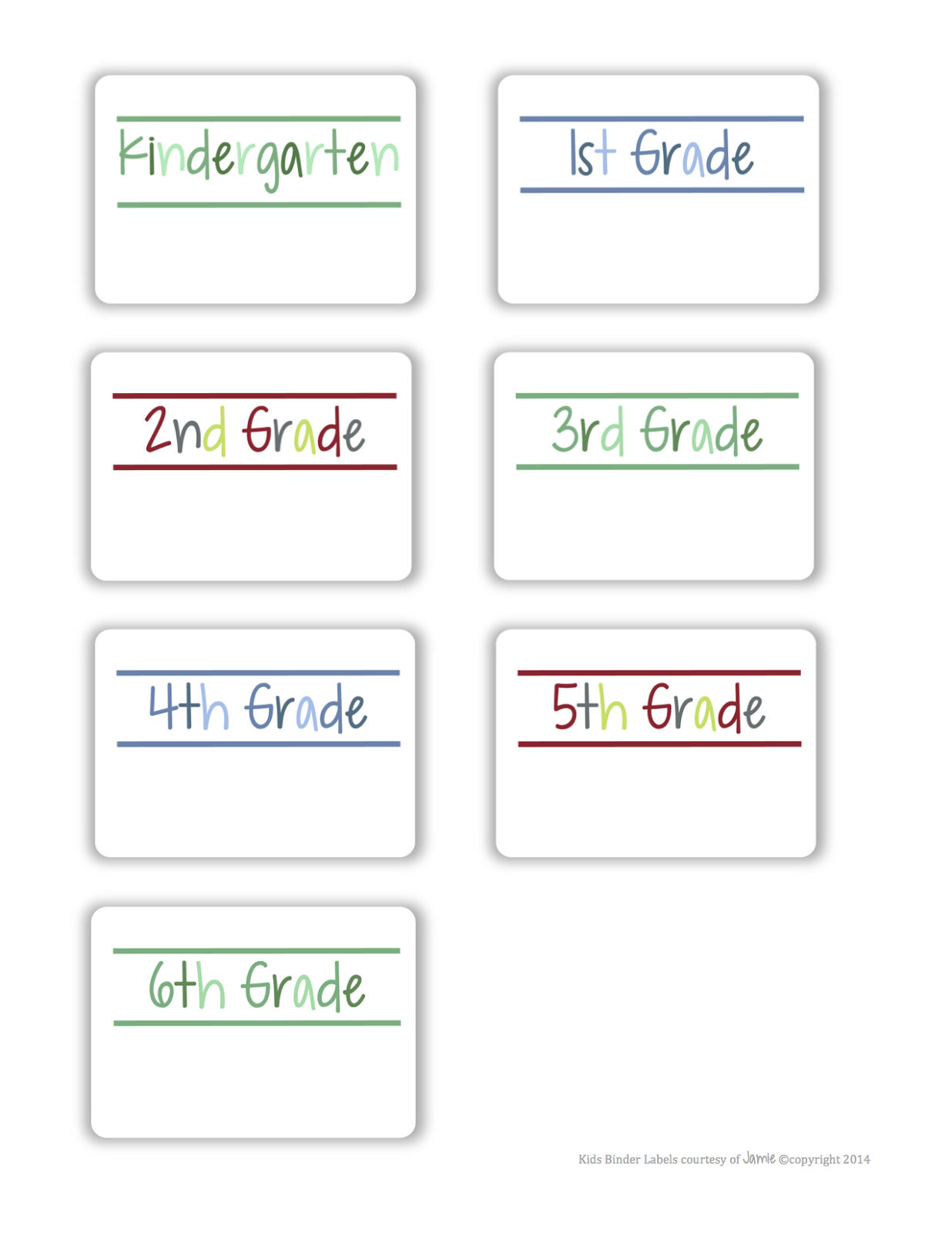 My Fashionable Designs: Kids' School Binders - FREE Printable Set