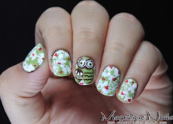 nail owl alphabet nails challenge