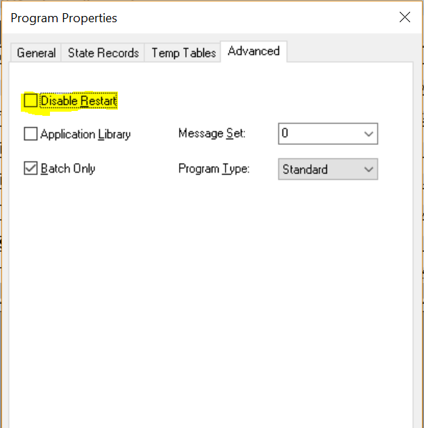 HCM Simplified Application Engine with Disable Restart "off" is going