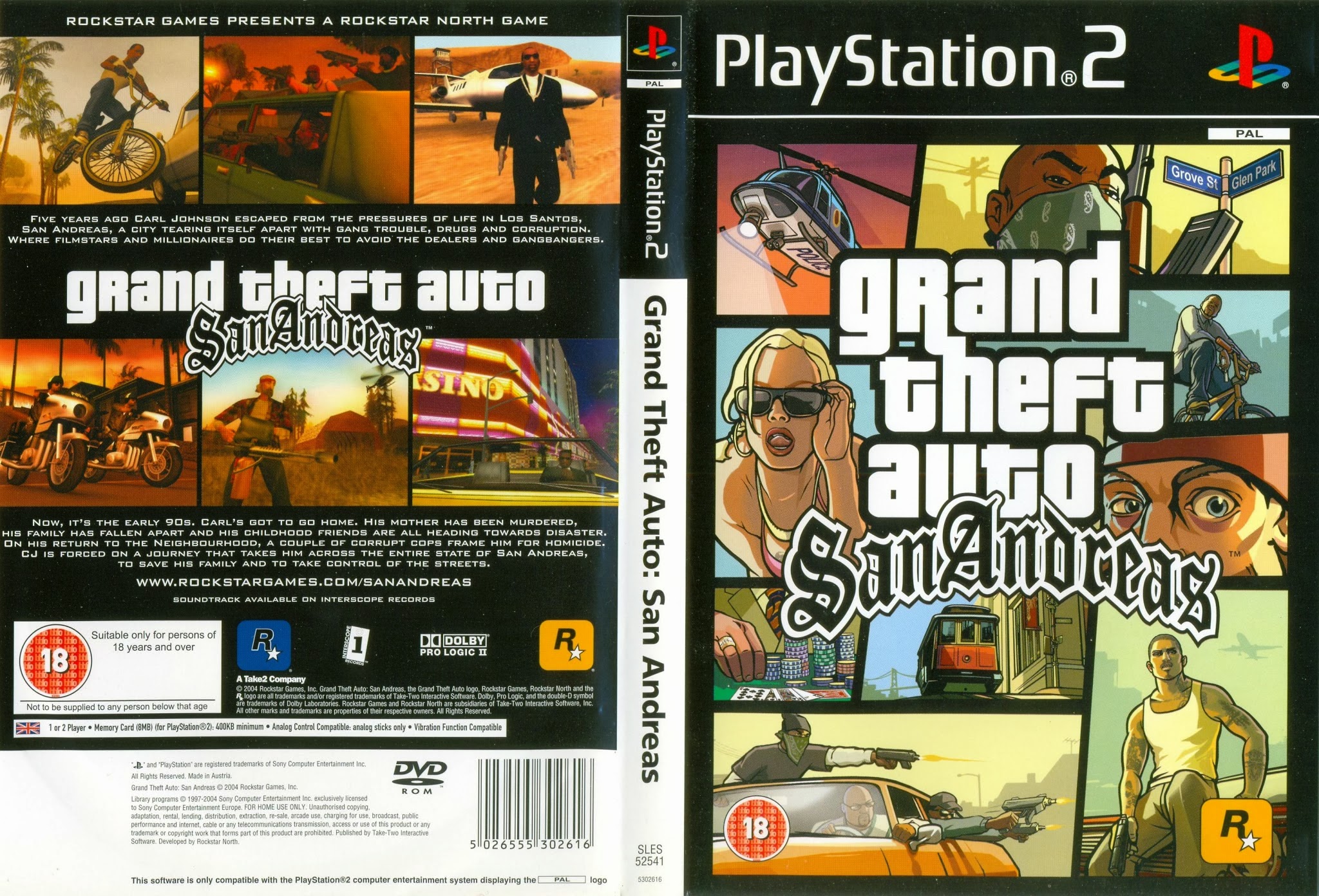 Kody Na Playstation 2 Gta San Andreas - Grand Theft Auto San Andreas - Playstation 2 - Ultra Capas