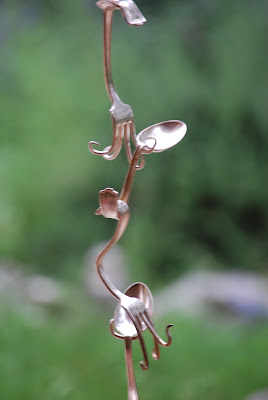 bent silverware rain chain