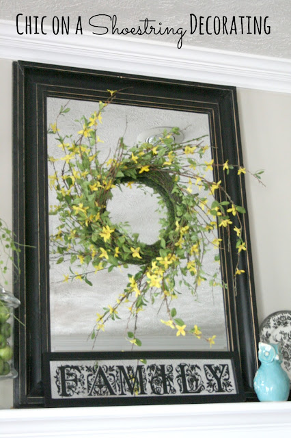 Summer Mantel: Turquoise, Yellow and Green by Chic on a Shoestring Decorating