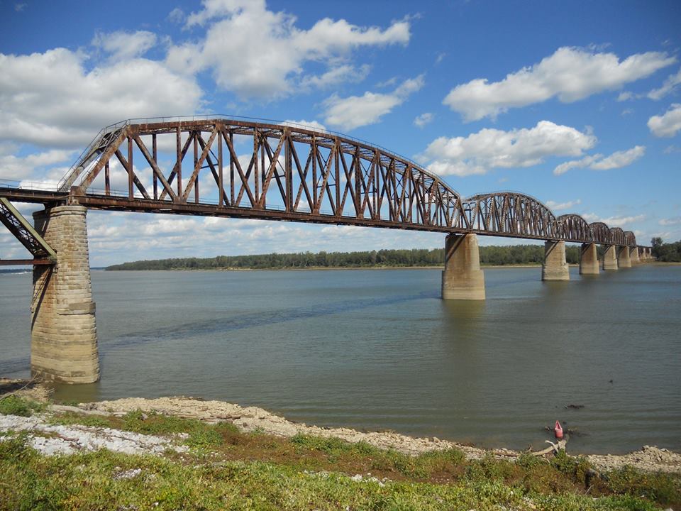 Industrial History CN/IC RR Bridge over Ohio River at Cairo, IL