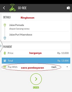 Cara Memesan/order Layanan Gojek di Android