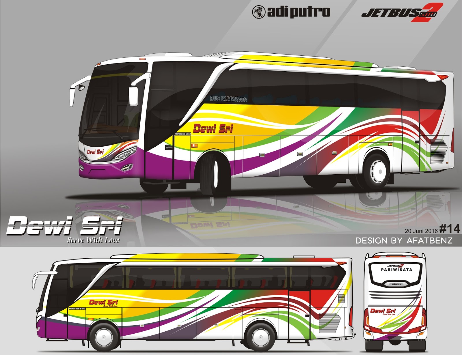 Jasa Design Livery Stripping Bus Truck Elf Indonesia AfatBenz