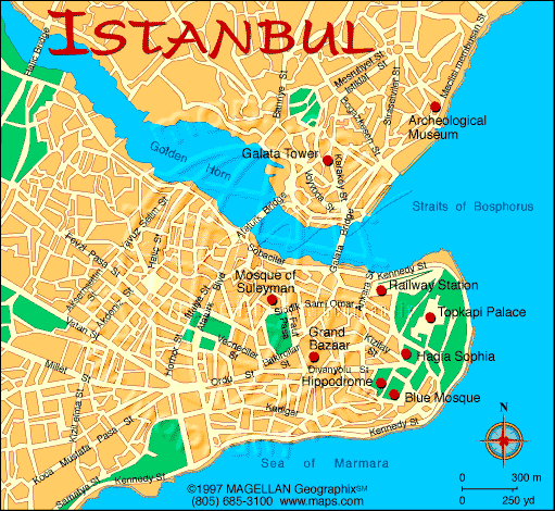 Map Of Istanbul Turkey