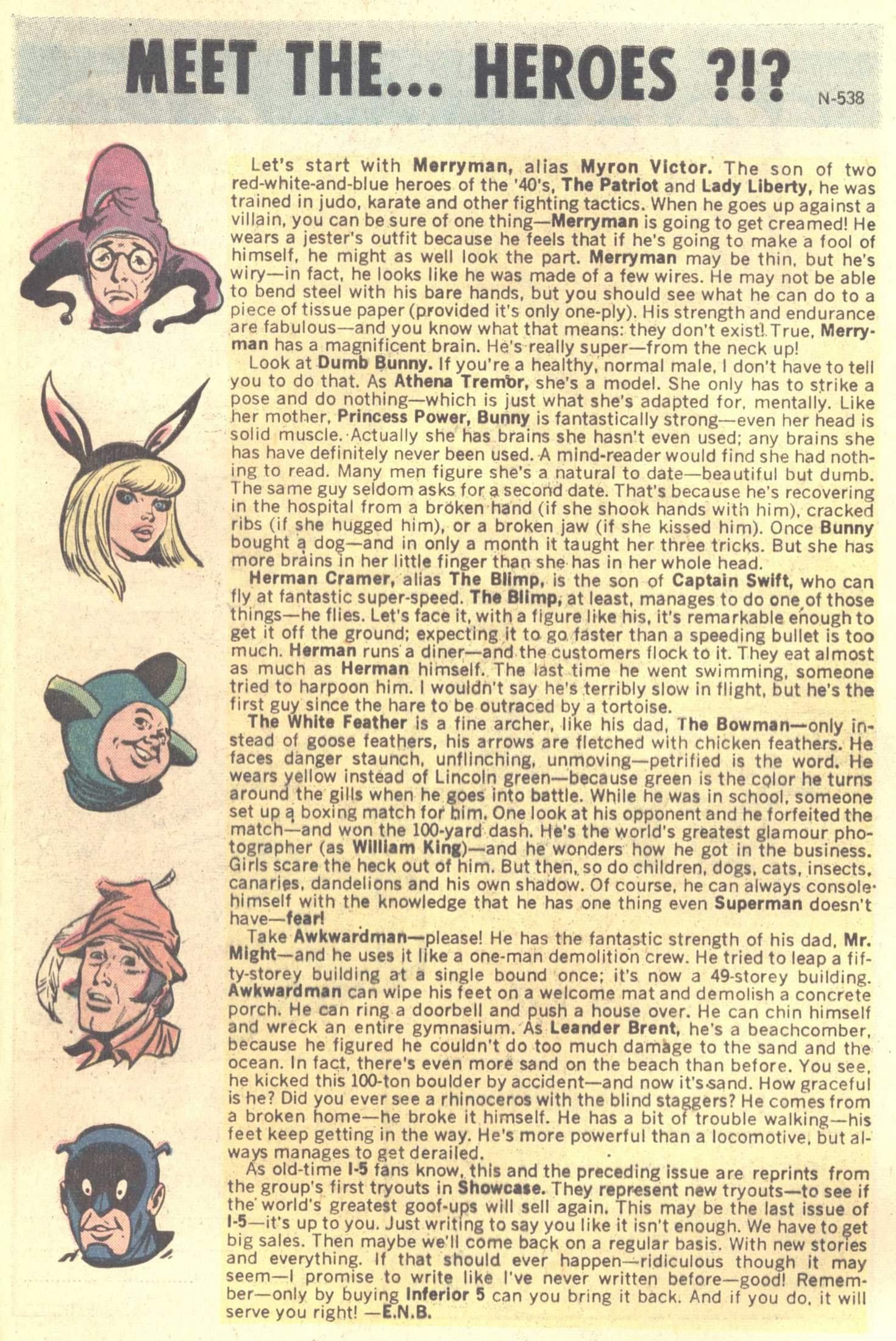 Read online The Inferior Five comic -  Issue #12 - 33