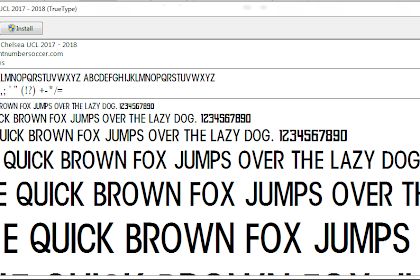 Font Chelsea UCL 2017/2018
