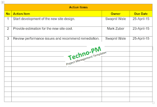 Action Item Word Tracker Template action item word tracker template
