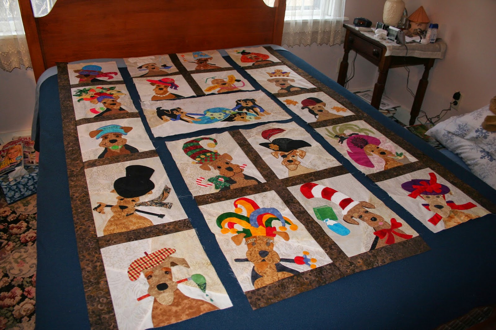 Airedale Rescue Quilting Bee QUILT TOP ASSEMBLY BY KAREN BROWN