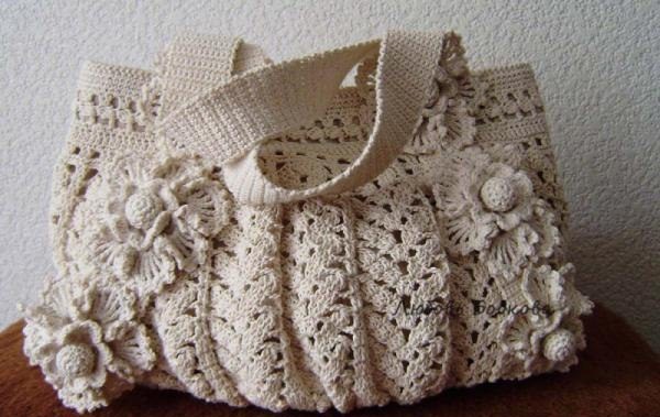 Tina's handicraft : summer crochet bag with flowers
