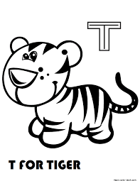 Tt For Tiger Coloring Pages With Name Tt For Tiger Coloring Pages With Name