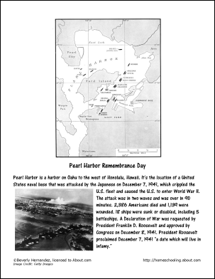 Pearl harbor day 1 coloring page Happy Hearts At Home: Free Pearl Harbor Day Educational Printables for