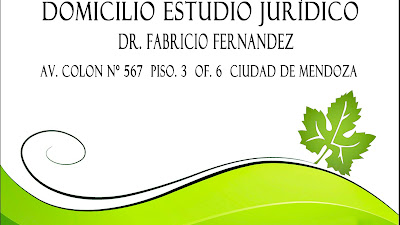Domicilio estudio Jurìdico Dr. Fabricio Fernandez. Abogado