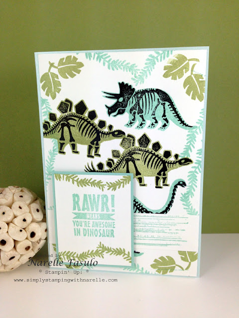 Freshly Brewed Projects - Dinosaurs - For the Boys - No Bones About It - Simply Stamping with Narelle - order here http://www3.stampinup.com/ECWeb/default.aspx?dbwsdemoid=4008228