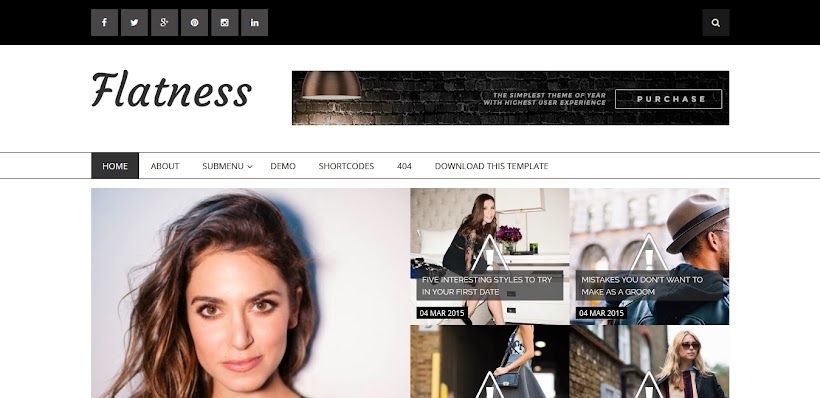 Flatness Free Blogger Template