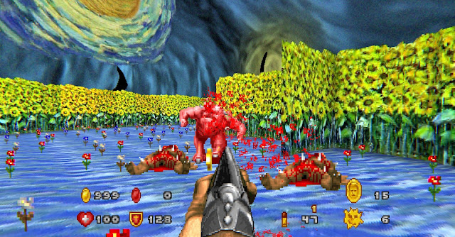 level based on Vincent VanGogh's "Starry Night" painting