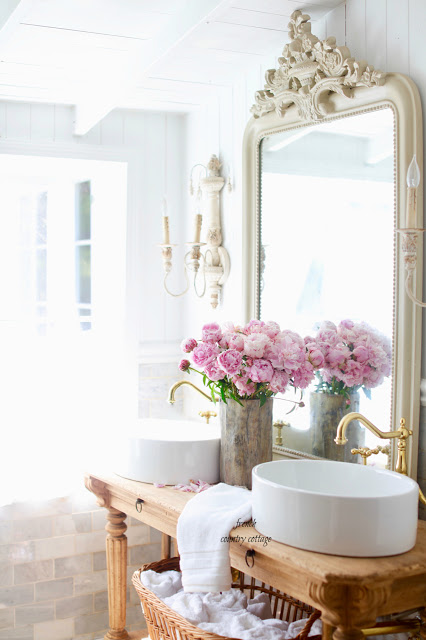 French Country Fridays- Simple Bathroom Refresh