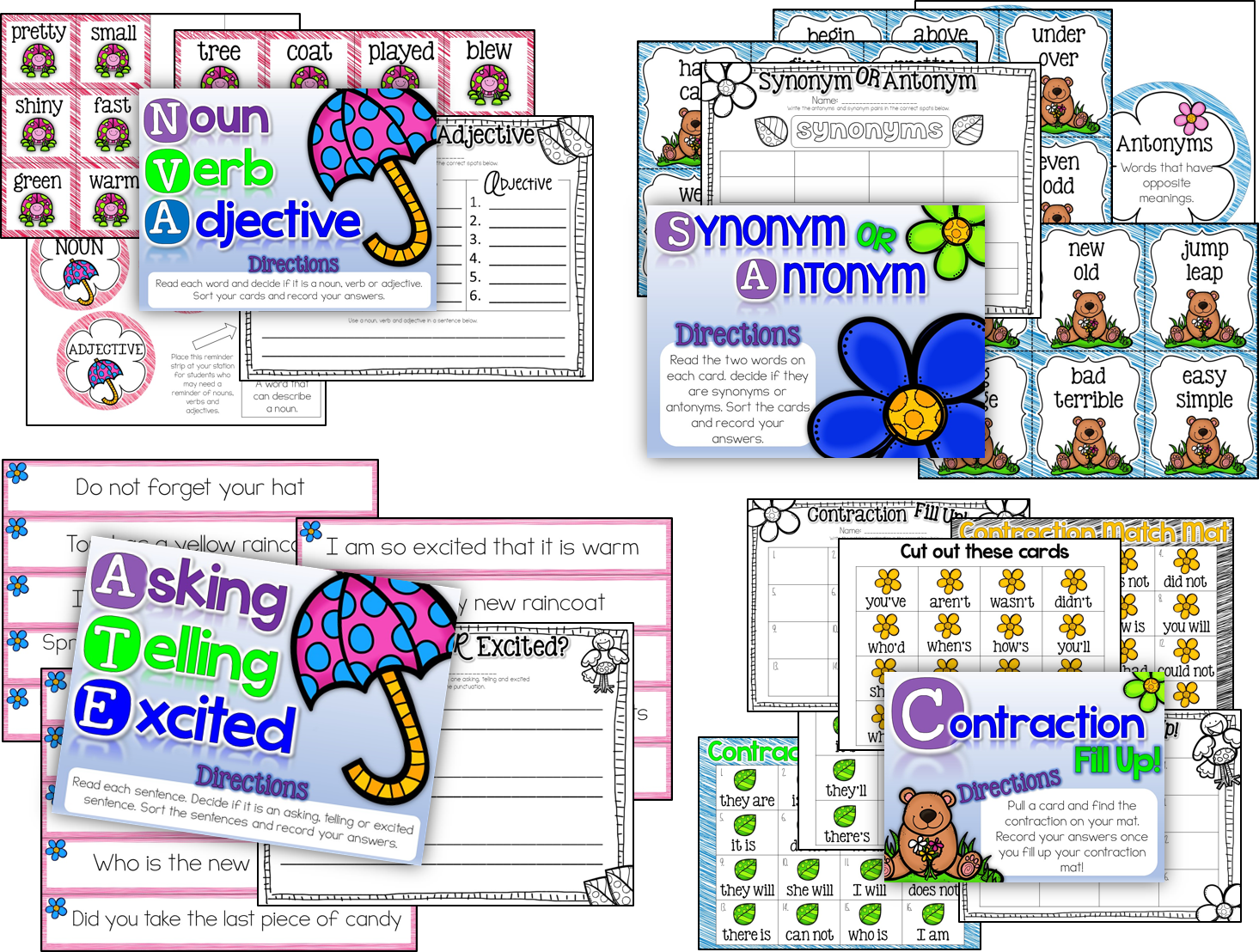 http://www.teacherspayteachers.com/Product/Spring-Literacy-Stations-10-Stations-1213856