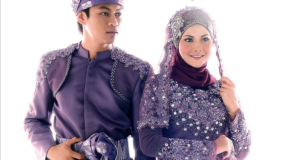 baju pengantin couple warna pastel