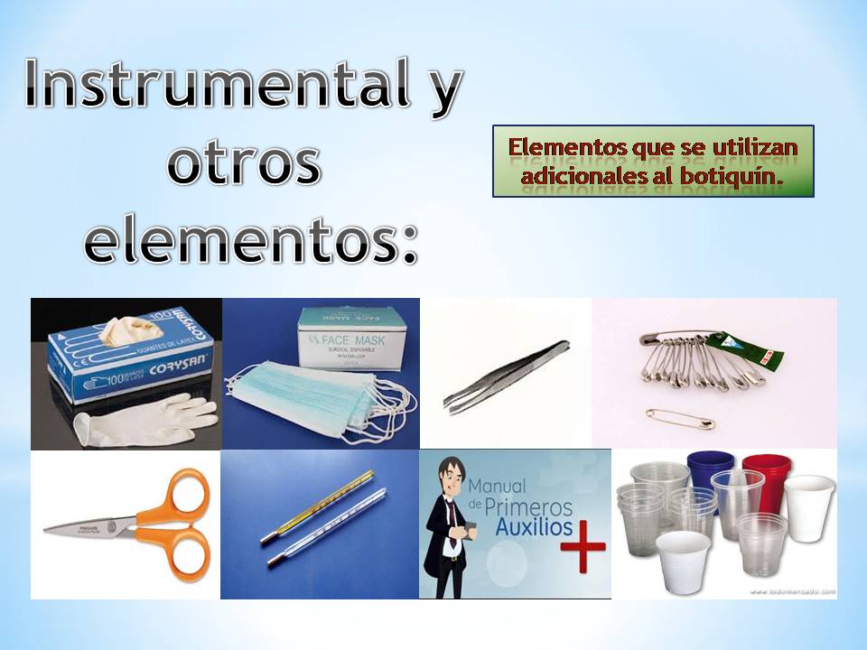 Primeros Auxilios : Botiquín