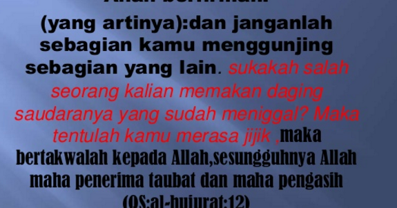 Hikmah di Balik Larangan Ghibah dan Fitnah