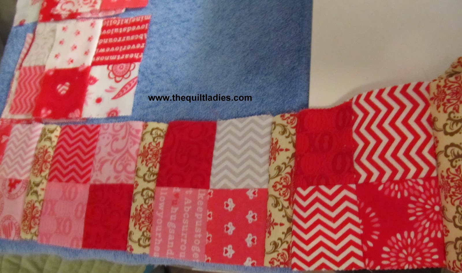 red and white quilt blocks