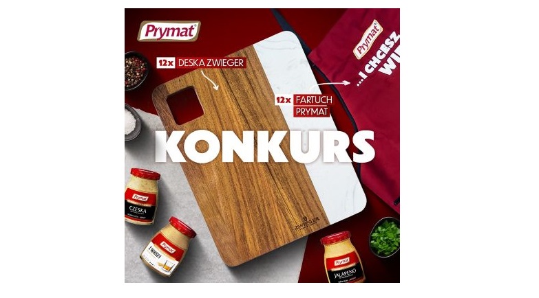 Do wygrania designerska deska do krojenia z drewna i kamienia oraz super fartuszek! Konkurs