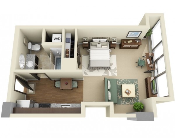 45 Modern Studio Apartment Floor Plans You Must Needs One