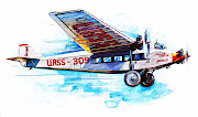 Here I post today two lovely illustrations of antique airplanes from the . (russian airplane )