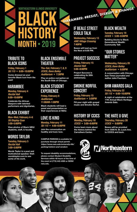 TRIO Student Support Services Black History Month Calendar of Events