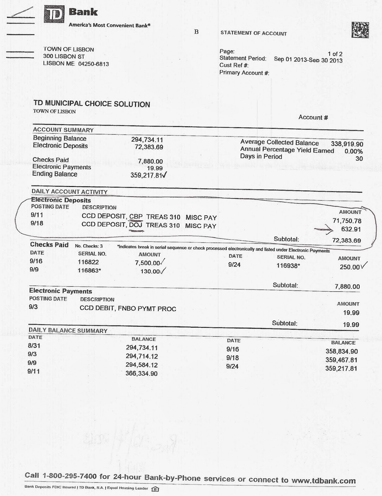 Doep treas 310 misc payment Doep treas 310 misc payment