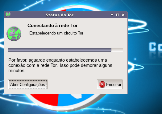 Conectando a rede Tor Status do Tor