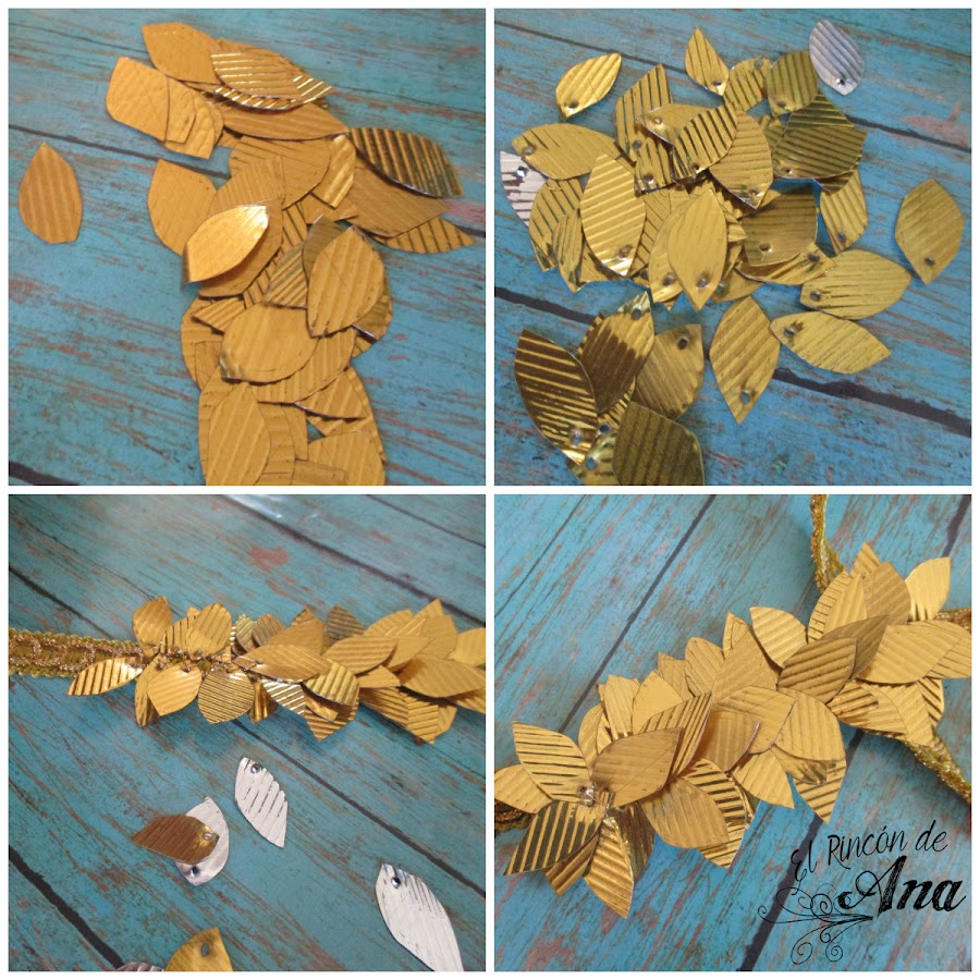 Accesorios dorados para el cabello