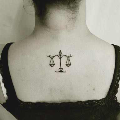 Best small libra tattoos on neck for girls