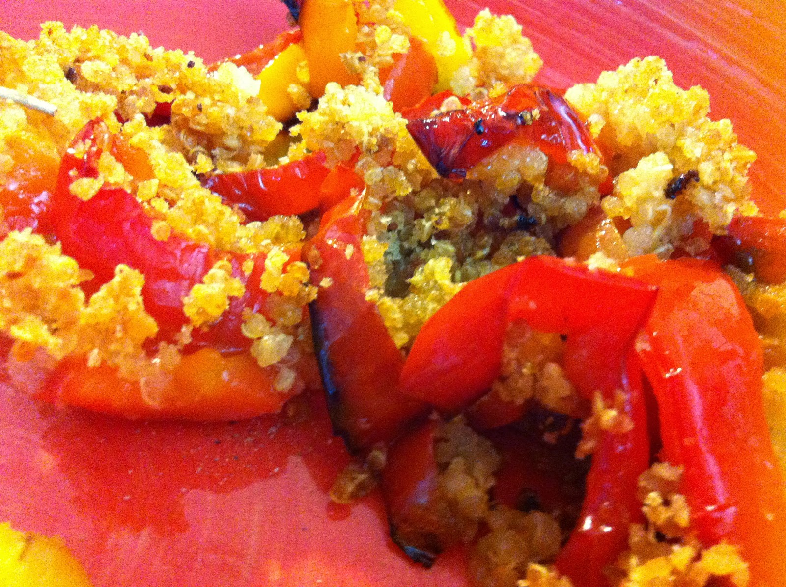 peperoni in crosta di quinoa profumata allo zenzero