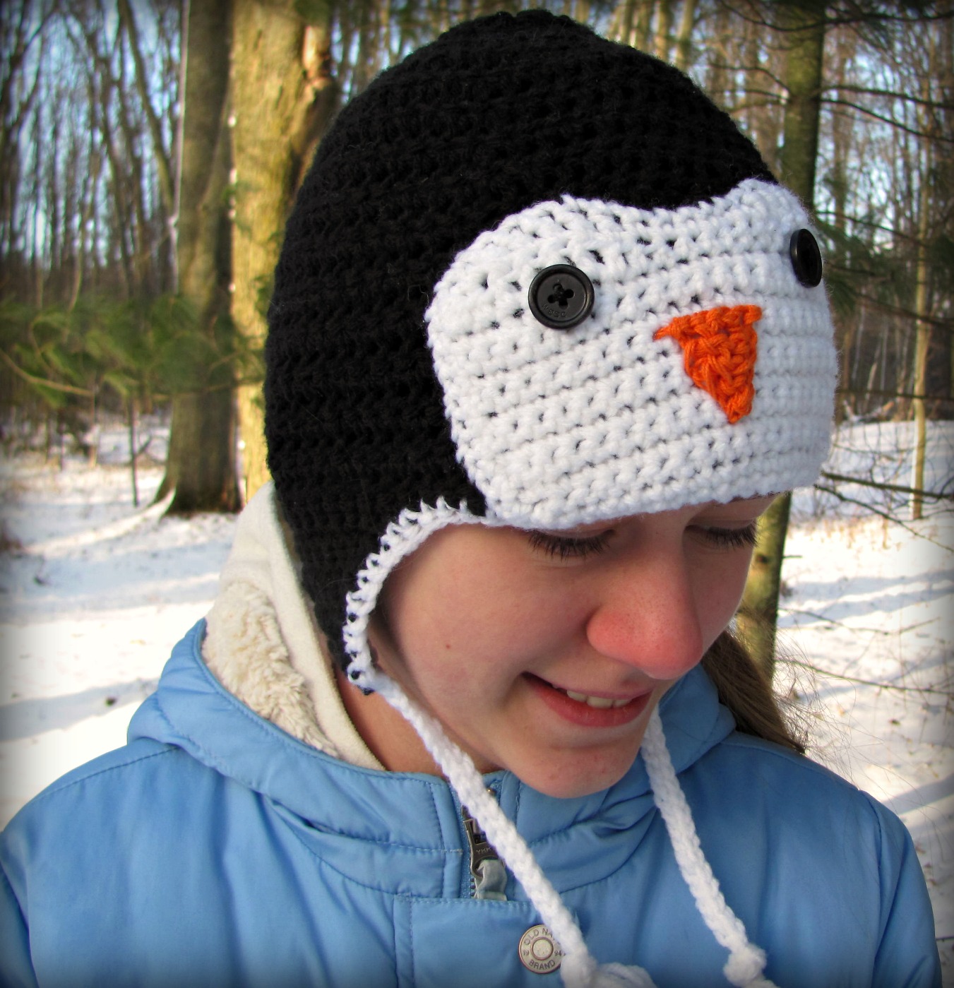 half double Cute Penguin Hat