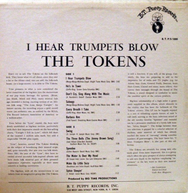 Vinyl Exam I Hear Trumpets Blow The Tokens