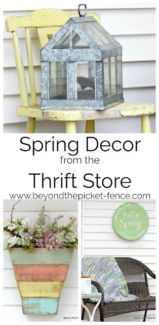 Spring Porch Decor from the Thrift Store