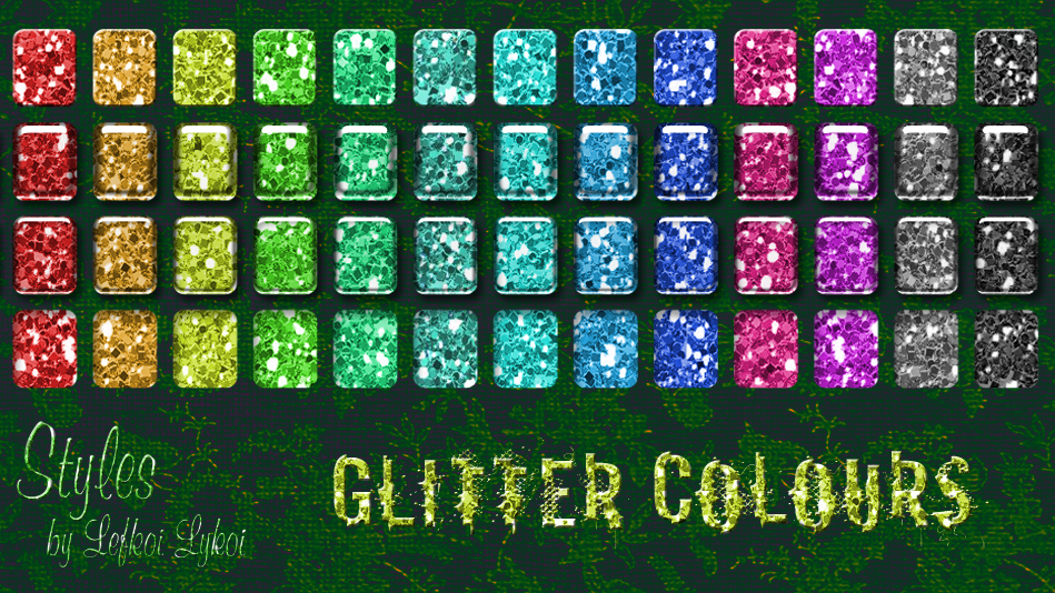 56 Glitter Styles (asl) & 14 Glitter Patternes (pat) Στάλες στο γαλάζιο
