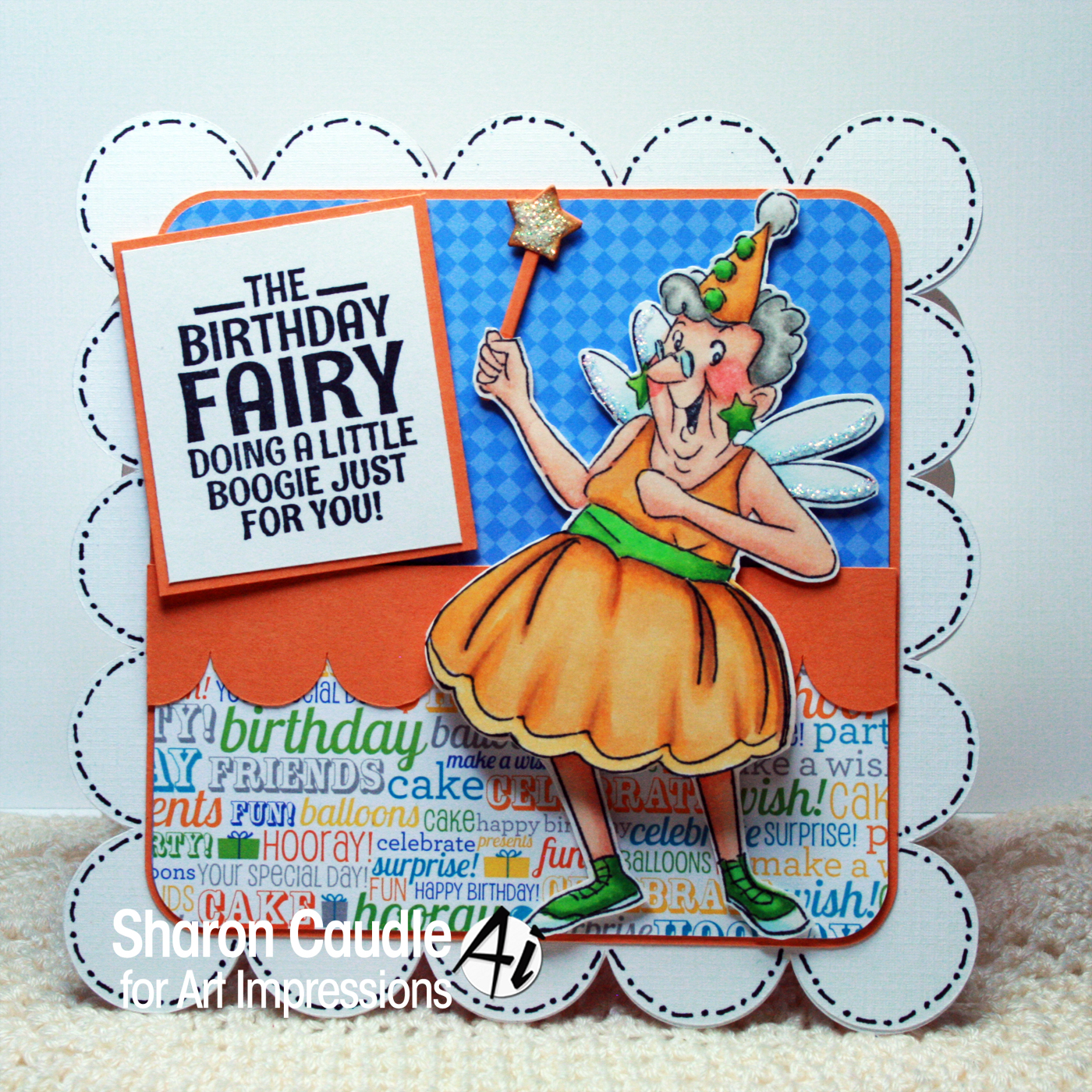 gramma-s-house-of-cards-art-impressions-birthday-fairy-is-ready-to-boogie