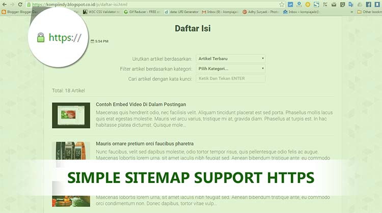 Membuat Daftar Isi Blog Lengkap Dan Support HTTPS Membuat Daftar Isi Blog Lengkap Dan Support HTTPS