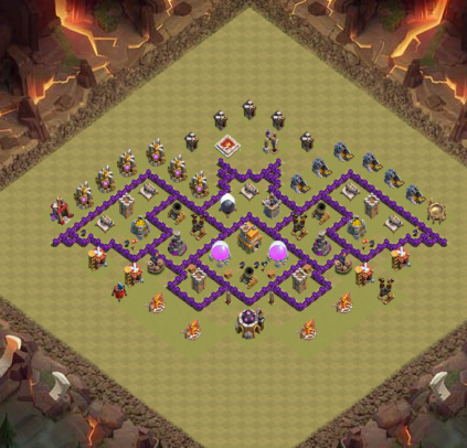 base de guerra cv7 a base morcego clash of clans sxx